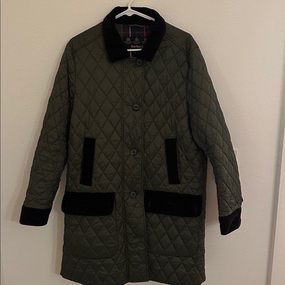 Barbour Olive Quilted Utility Jacket - Picture 5 of 11